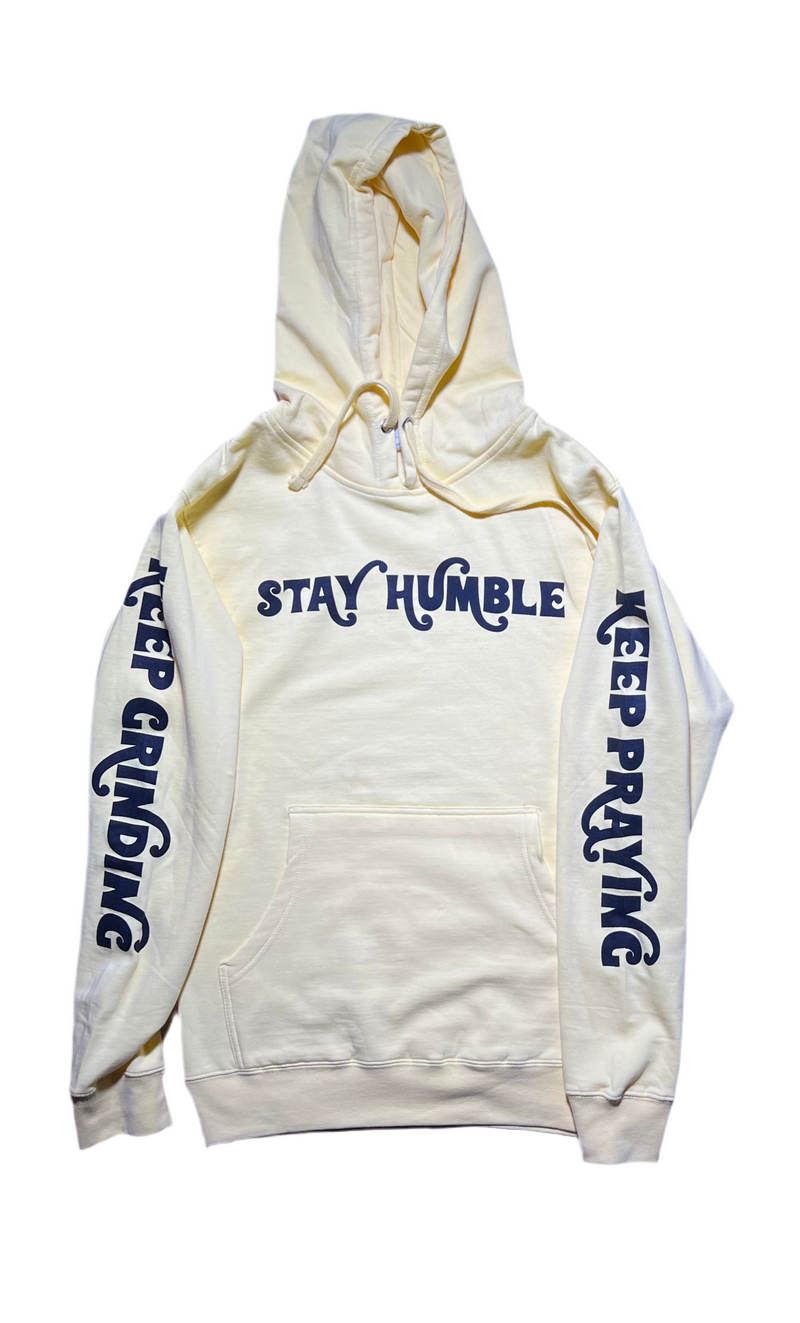 Yellow and black keep praying keep grinding stay humble hoodie