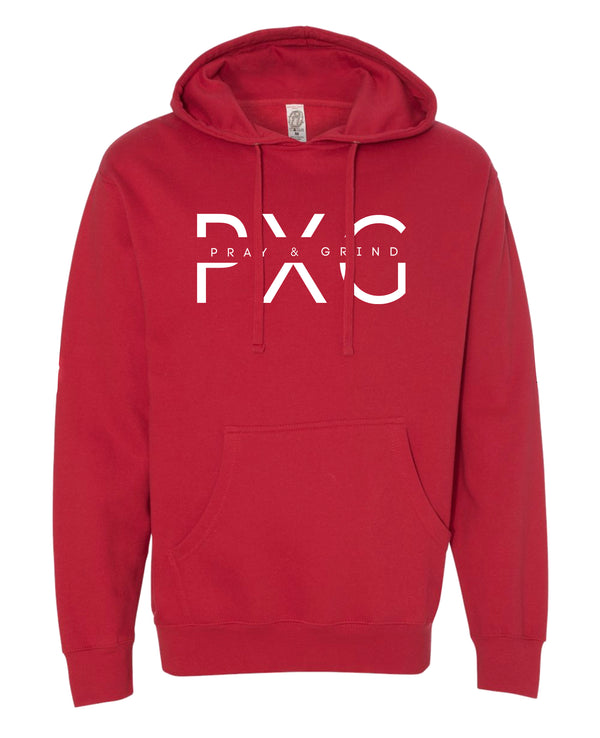 Apple red hoodie Pray and grind