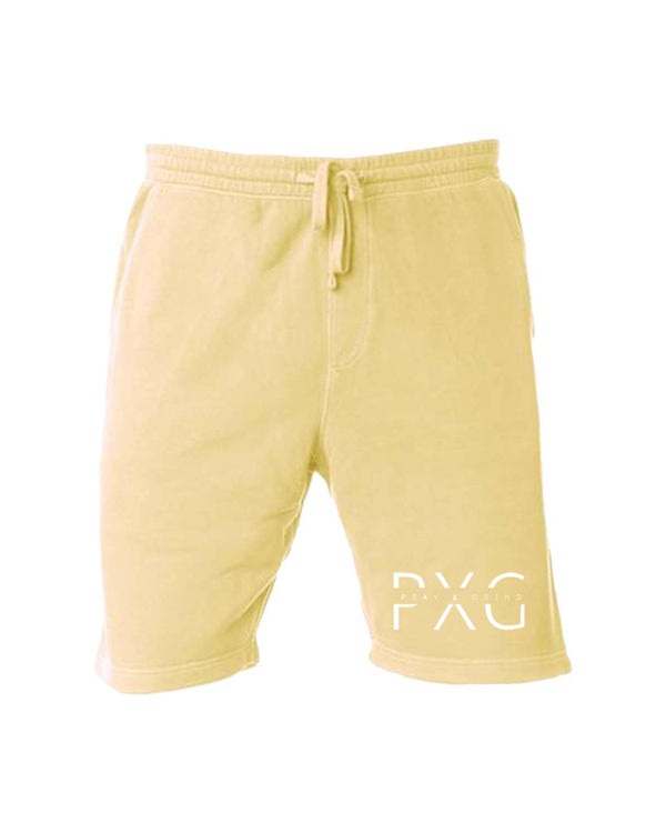 Pray and Grind Yellow shorts